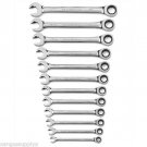 Gearwrench 85597 12 Piece Ratcheting Open End Gear Wrench Set Metric