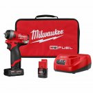 Milwaukee 2552-22 M12 FUEL Stubby Cordless 1/4" Drive Impact Gun Wrench Kit