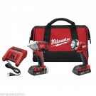 Milwaukee 2693-22 M18 Volt Cordless 3/8" Drive Compact Impact Wrench Combo Kit