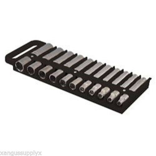 Lisle Tool Box Organizer Magnetic Impact Socket Holder 1/2" Drive Black