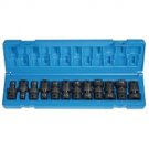 Grey Pneumatic12 Piece 3/8" Drive Universal Swivel SAE Impact Socket Set