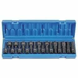 Grey Pneumatic 1/2" Drive Combo Hex Fractional and Metric Impact Socket Set