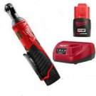 Milwaukee M12 1/4" Drive Ratchet Wrench Variable Speed with Battery & Charger