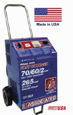 70/60/2 Amp Heavy Duty Indoor Outdoor Commercial Fast Battery Charger Auto Timer