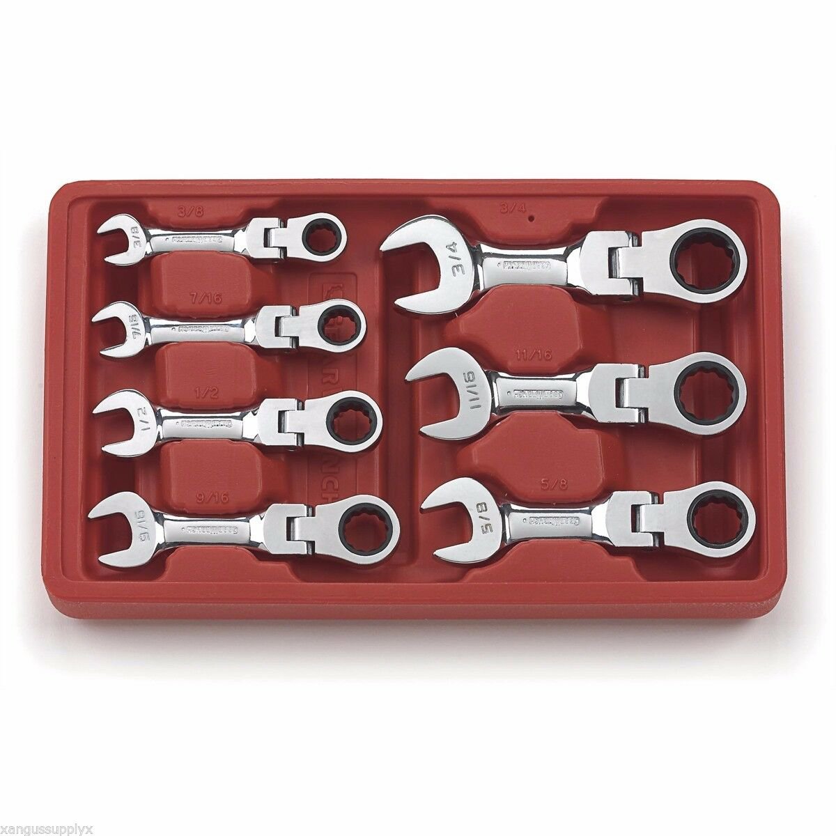 KD 9570 7 Piece SAE Stubby Flex Head GearWrench Set