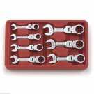 KD 9570 7 Piece SAE Stubby Flex Head GearWrench Set