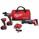 Milwaukee M18 Fuel Contractors Combo Kit with Sawzall Impact Driver Hammer Drill