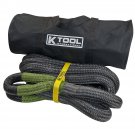 K Tool Double Braided Nylon Off Road Recovery Tow Rope / Strap with Storage Bag
