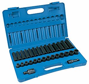 Grey Pneumatic 1430MRD 1/2" Drive 30 Pc Deep / Standard Metric Socket Set