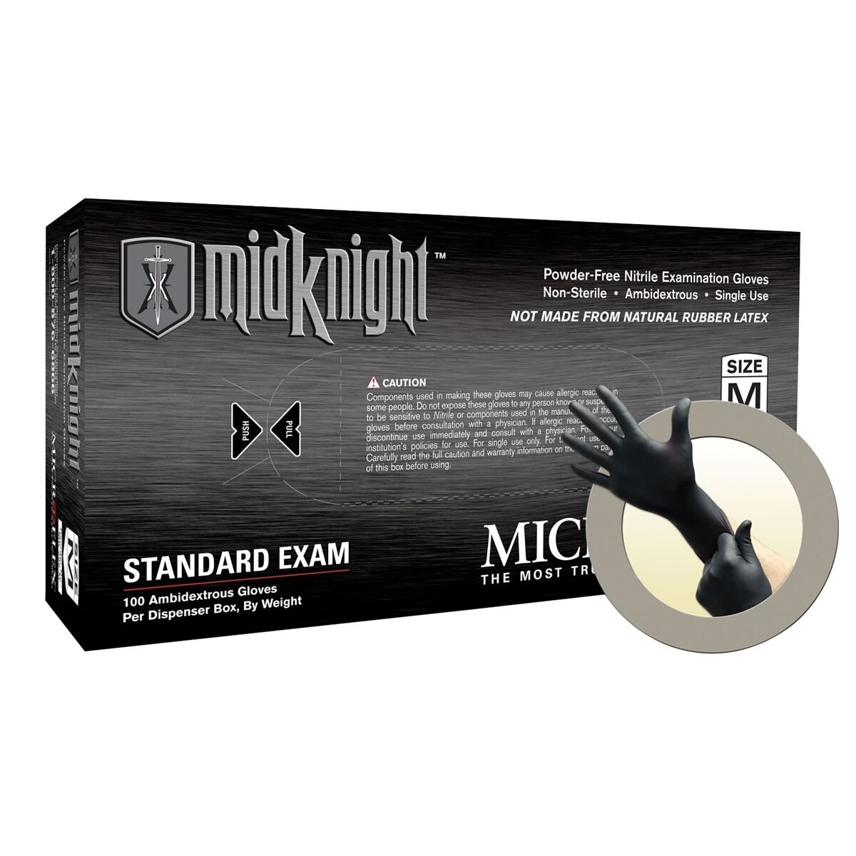 MICROFLEX MK296L MidKnight Black Nitrile Gloves - LARGE Case of 10 Boxes (1000)