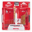 Milwaukee Shockwave Titanium Red Helix Drill Bit Set For Drill Or Impact Driver