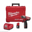 Milwaukee M12 FUEL 12 Volt 3/8" Impact Gun Wrench with 2 Batteries and Charger