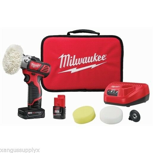 Milwaukee 2438-22X M12 Variable Speed Polisher Sander Kit with 2 Batteries
