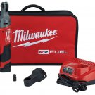 Milwaukee 2556-21 M12 FUEL 1/4" Drive  Ratchet Kit with Battery and Charger