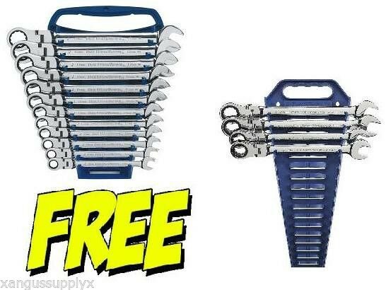 GearWrench 9901 Ratcheting Flex Head Wrenches 8-19mm Metric & 9903 Topper Set