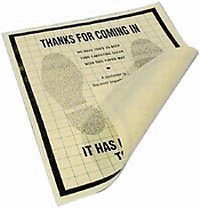 Poly Coated Disposable Paper Service Floor Mats 500 a Case JD PFM500P