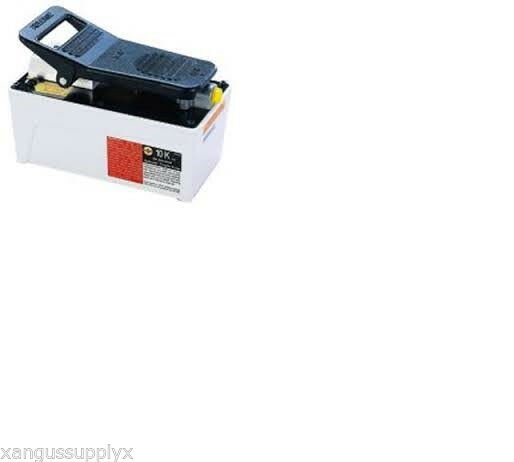 Omega 10,000 PSI Air Hydraulic Foot Pump Use On Rams Up To 55 Ton