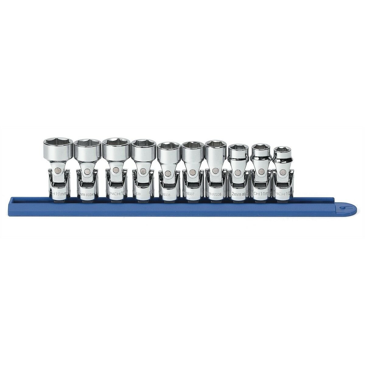 GearWrench 80565 10 PCS 3/8" Drive 6 Point Flex Socket Set METRIC