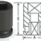 Grey Pneumatic 4 Point Impact Pipe Plug Socket  3/8" Drive x 3/8" Square Female