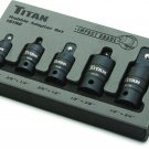 Titan 16150 Locking U Joint Wobble Adapter 5 Piece Set Impact Grade