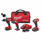 Milwaukee 2891-23 M18 Fuel 18 Volt 3/8" Drive Impact Wrench 2754 Combo Kit