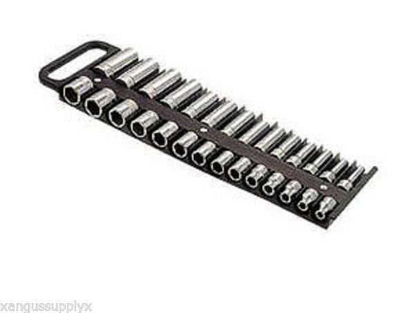 Lisle Tool Box Organizer Magnetic Socket Holder 3/8" Drive Black