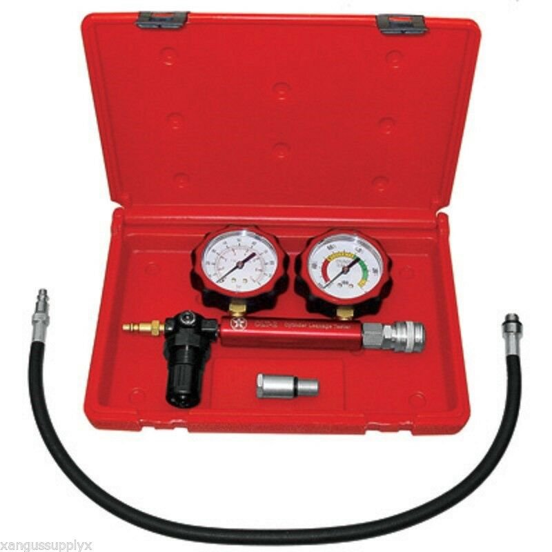 Engine Cylinder Leak Leakage Tester in a Plastic Case with Regulator and Gauge