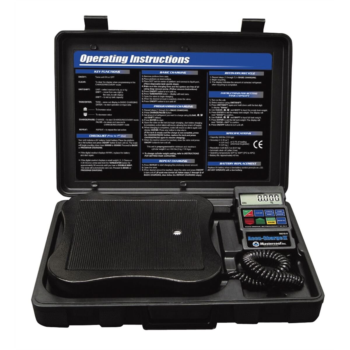 Mastercool Accu-Charge Programmable A/C AC Air Conditioner Refrigerant Scale