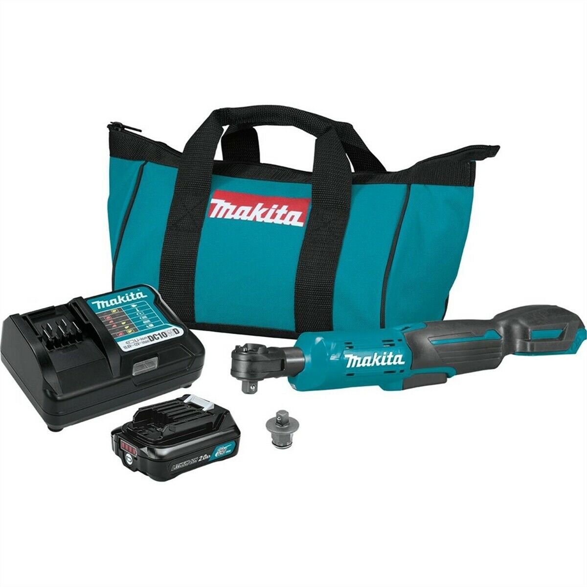 Makita RW01R1 3/8" and 1/4" Interchangeable Drive 12 Volt Ratchet Kit