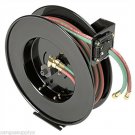 Oxy Acetylene Retractable Automatic Mountable 50' Hose Reel For Cutting Torches