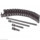 Sunex 2569 1/2" Drive Metric Black Impact Socket Master 43 Piece Set