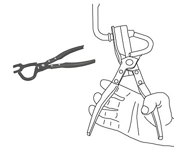 Exhaust Pliers / Pipe Rubber Bracket Hanger Support Remover Removal Tool