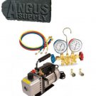 R134a Automotive & HVAC Vacuum Pump & AC Gauge Set NEW!