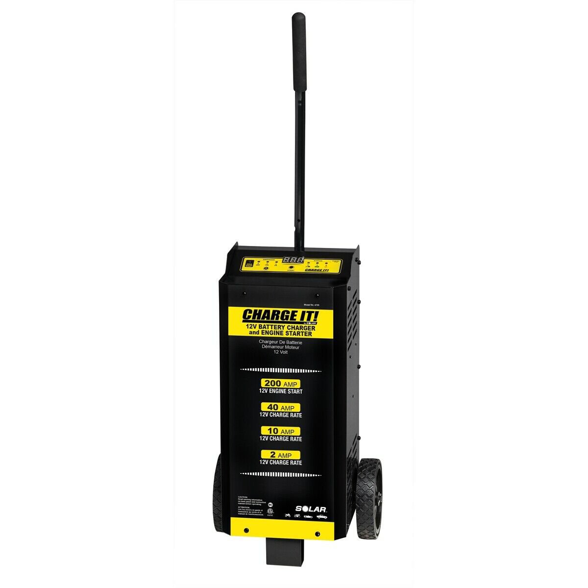 Charge It Wheeled Shop Battery Charger / Jump Starter  6/12 Volt 40/20/5/200 Amp