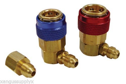 AC R12 TO R134 AIR CONDITIONING MANIFOLD QUICK CONNECT COUPLER ADAPTER FITTINGS
