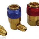 AC R12 TO R134 AIR CONDITIONING MANIFOLD QUICK CONNECT COUPLER ADAPTER FITTINGS