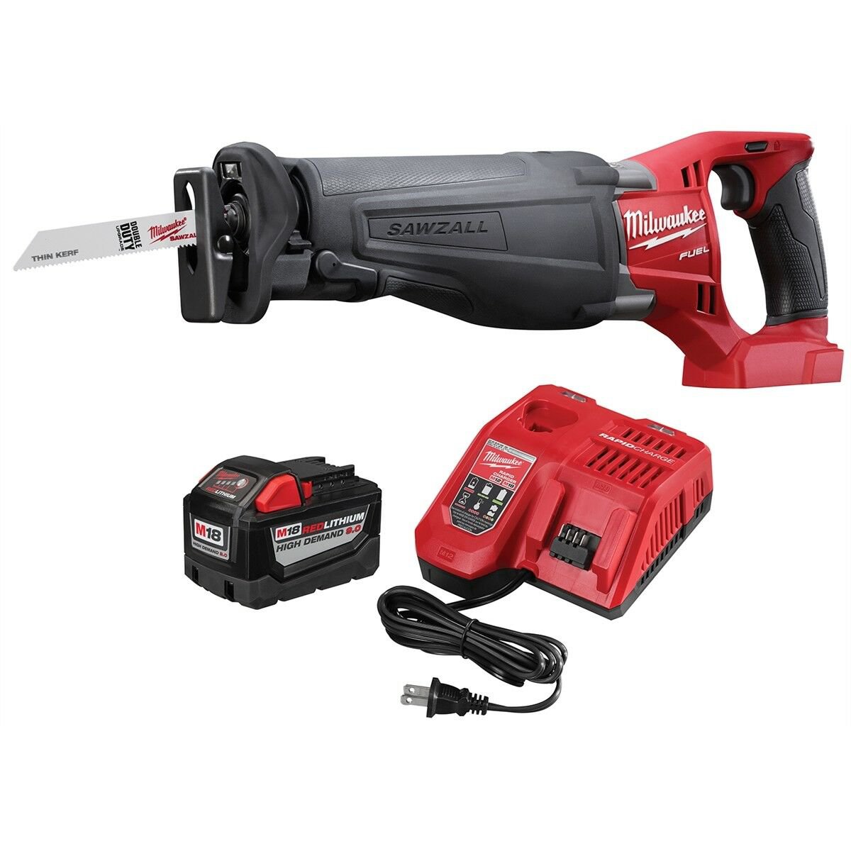 Milwaukee M18 FUEL 18 Volt SAWZALL Saw Kit  With 9.0 BATTERY  and Charger