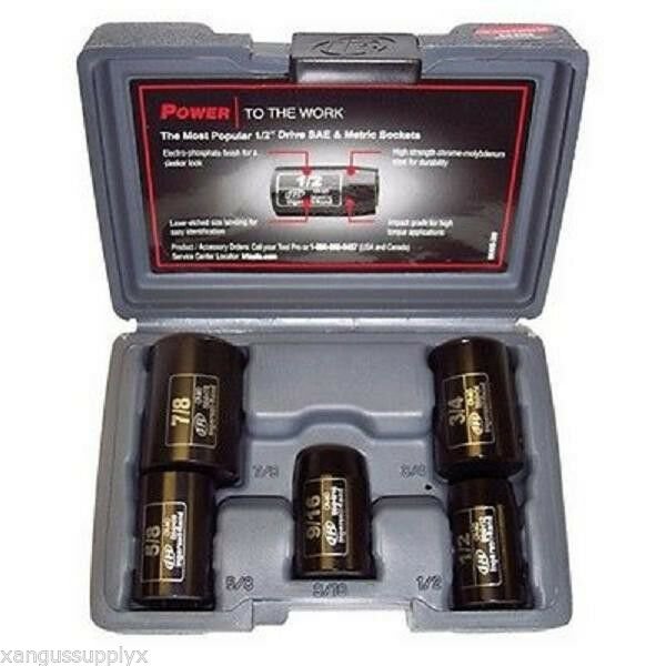 Ingersoll Rand SK4H5-NB 1/2" Drive Impact Socket Set 1/2" 9/16" 5/8" 3/4" 7/8"
