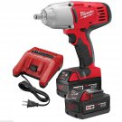 Milwaukee 18 Volt 1/2" Drive High Torque Impact Wrench Kit w/ Hog Ring 2663-22