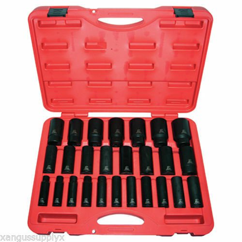 K-Tool 38202 26 piece 1/2" Drive Deep Impact Metric Socket Set 10mm to 36mm