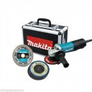Makita 9557PBX1 4 1/2" Angle Die Grinder with Diamond Blade & 4 Grinding Wheels