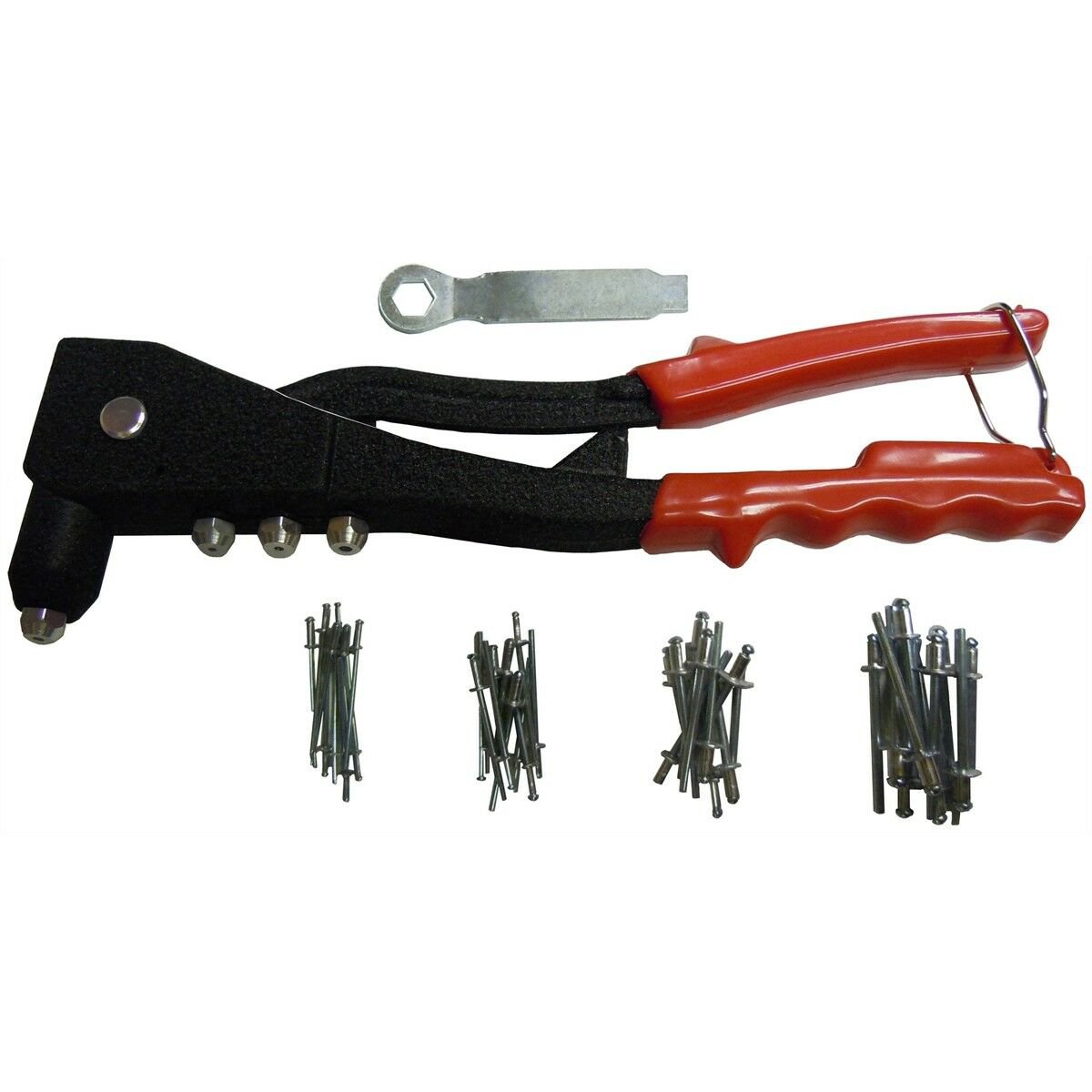 Professional Hand Nut Rivet Gun w/ 40 Rivets 3/32", 1/8", 5/32" and 3/16"
