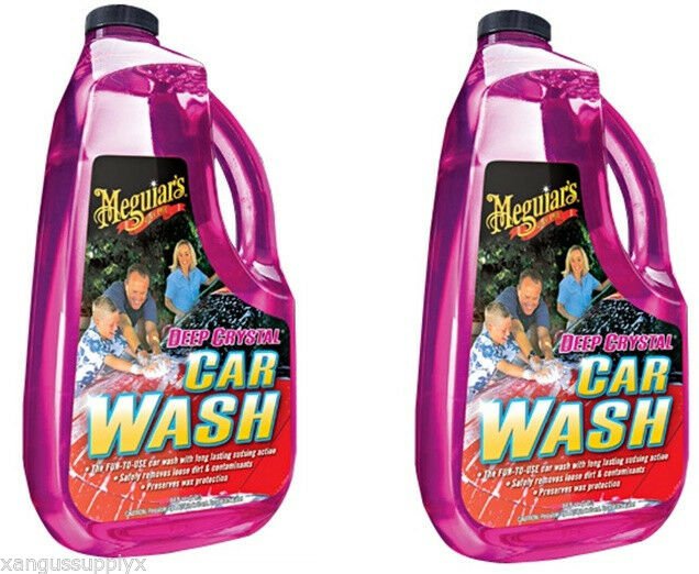 MEGUIARS G10464 DEEP CRYSTAL DETAILERS CAR WASH SOAP SHAMPOO - 64 OZ  2 PACK