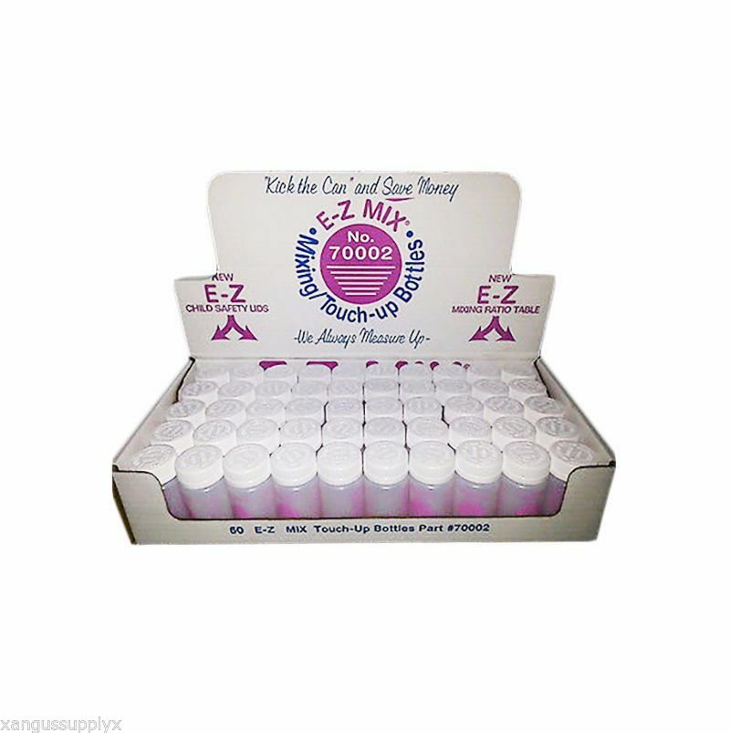 EZ Mix 70002 2 oz TOUCH UP BOTTLES 50 Per Box For Automotive Paint