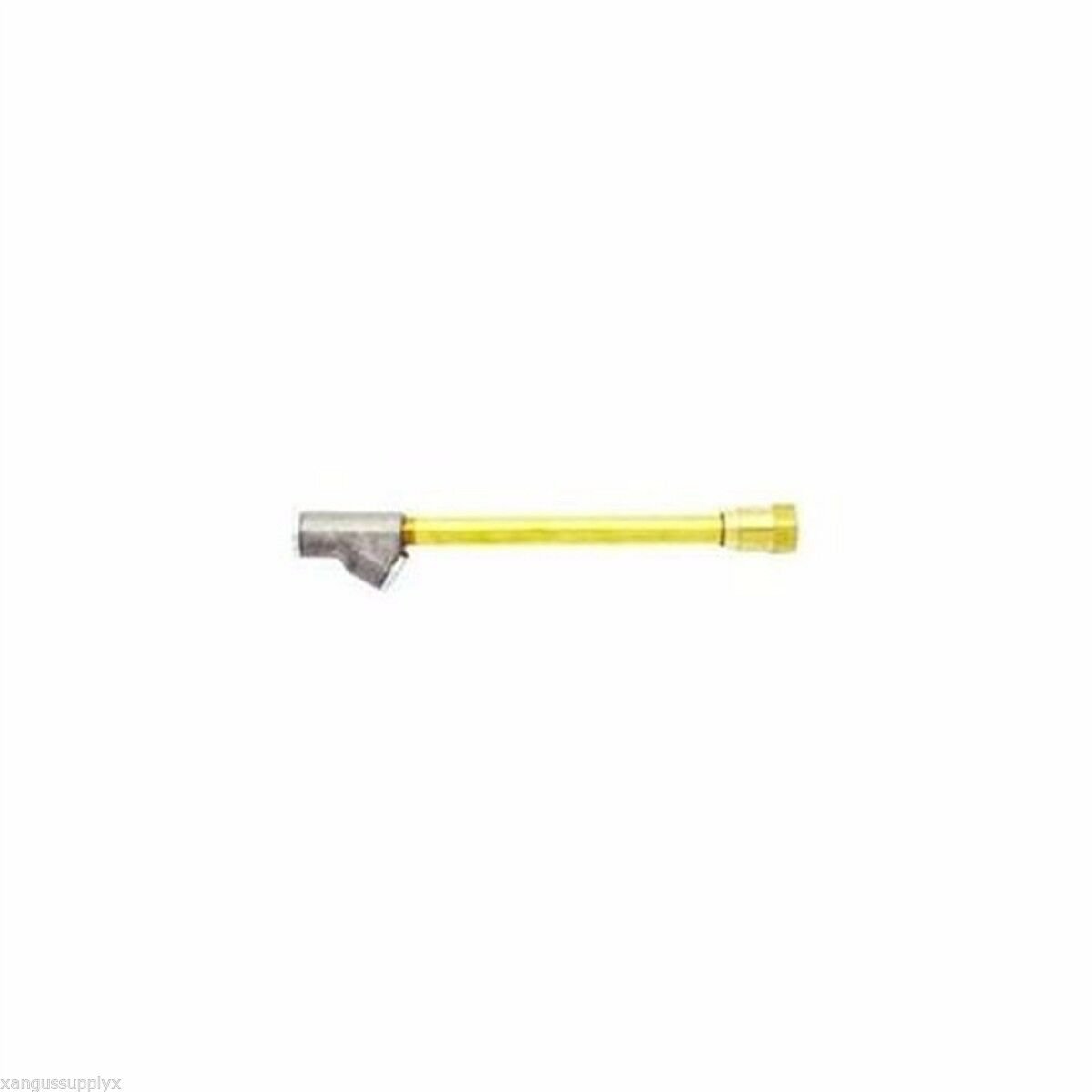 Dual Head Straight Foot Air Chuck Extension ENDS LOCK ON VALVE CORE THREADS 12"