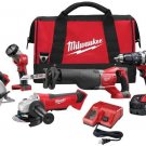 Milwaukee 2696-26 M18 18 Volt 6 Piece Cordless Tool Combo Kit