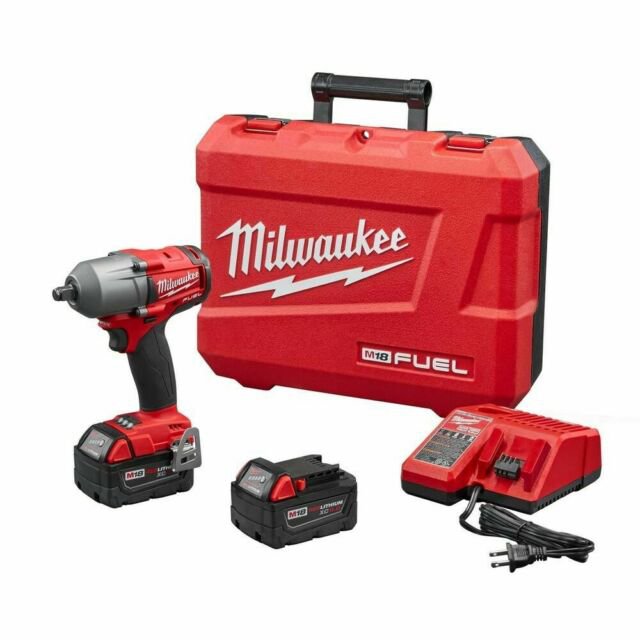 Milwaukee 2861-22 M18 FUEL Mid-Torque Impact Wrench Kit with Friction Ring Kit