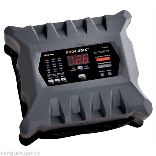 Solar 6 /12V Pro-Logix 20/10/2 Amp Intelligent Battery Charger Maintainer PL2320