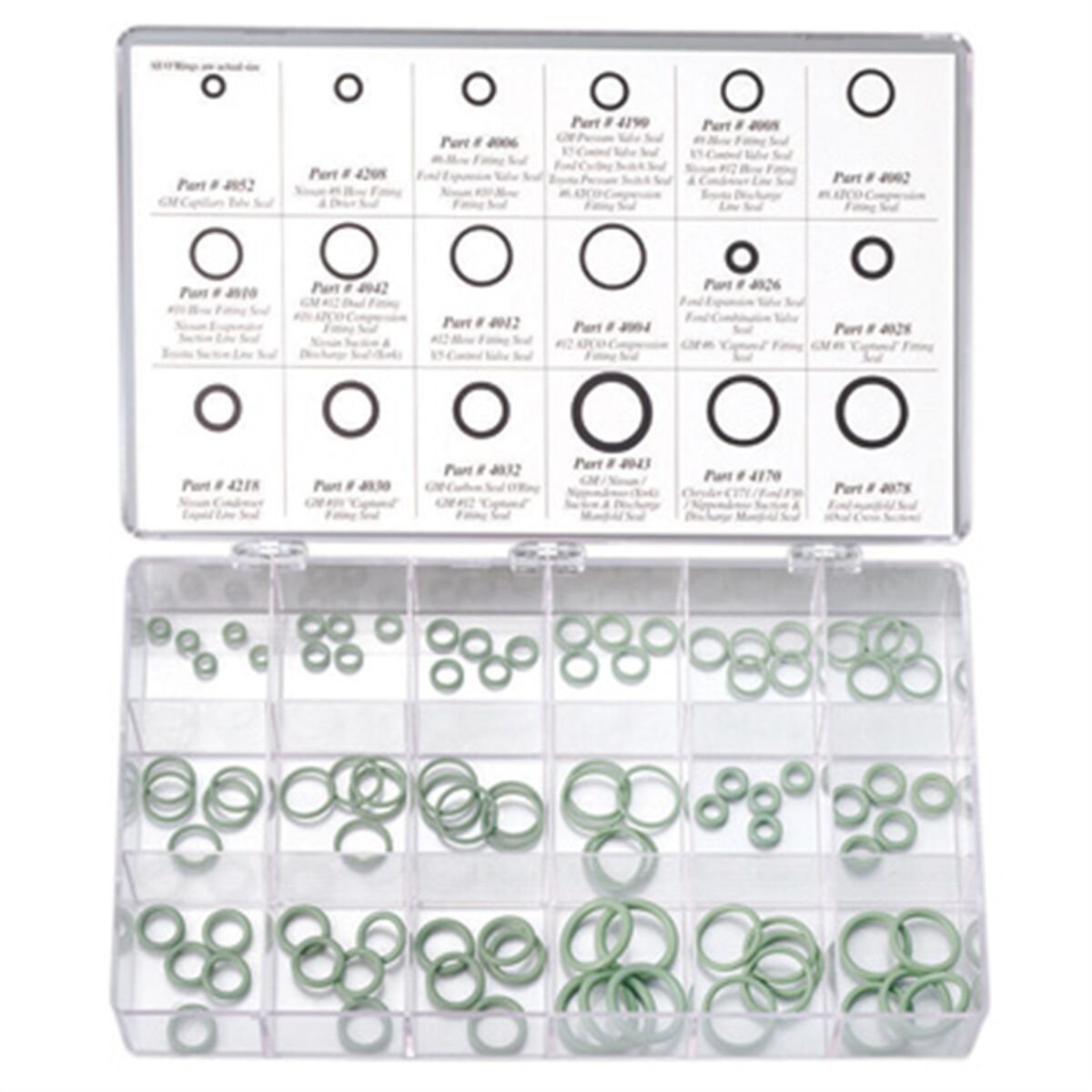 FJC 4278 Air Conditioning O-Ring Assortment Kit 180 Piece For Automotive AC A/C