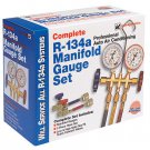 COMPLETE R134 R-134 MANIFOLD GAUGE AND HOSE SET NEW!!!